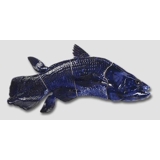 Blauer Fisch, gebogen, Royal Copenhagen Figur Nr. 312