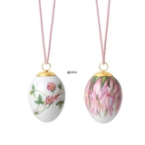 Easter Egg with Red clover and red clover petals, 2 pcs., Royal Copenhagen Easter 2023