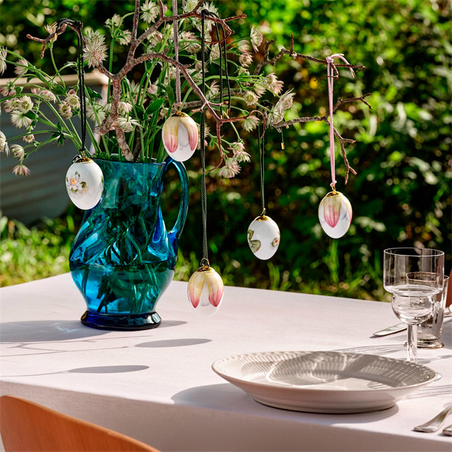 Påskeæg med åkande og åkande blade, 2 stk., Royal Copenhagen påske 2023