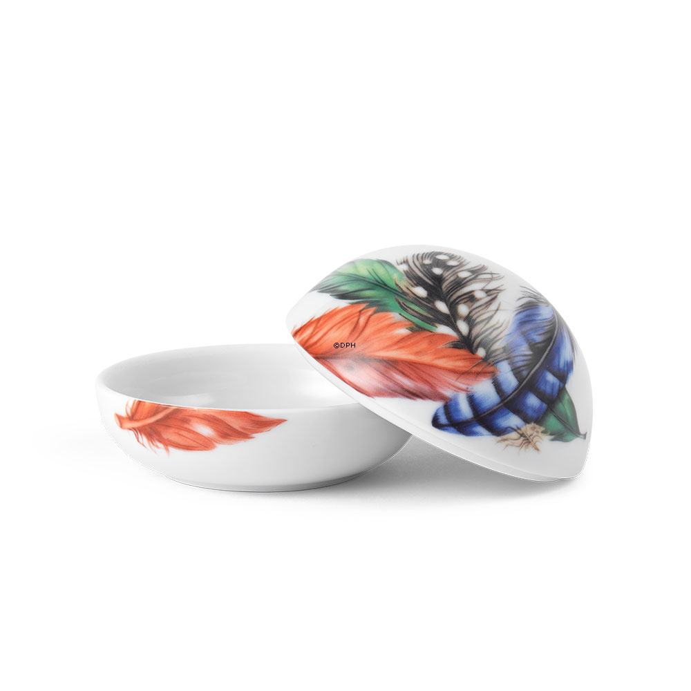 Bonbonniere med farvede fjer, Royal Copenhagen påske 2025