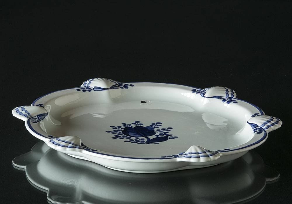 Royal Copenhagen/Aluminia  Tranquebar, blå, fad med muslinger nr. 11/1048