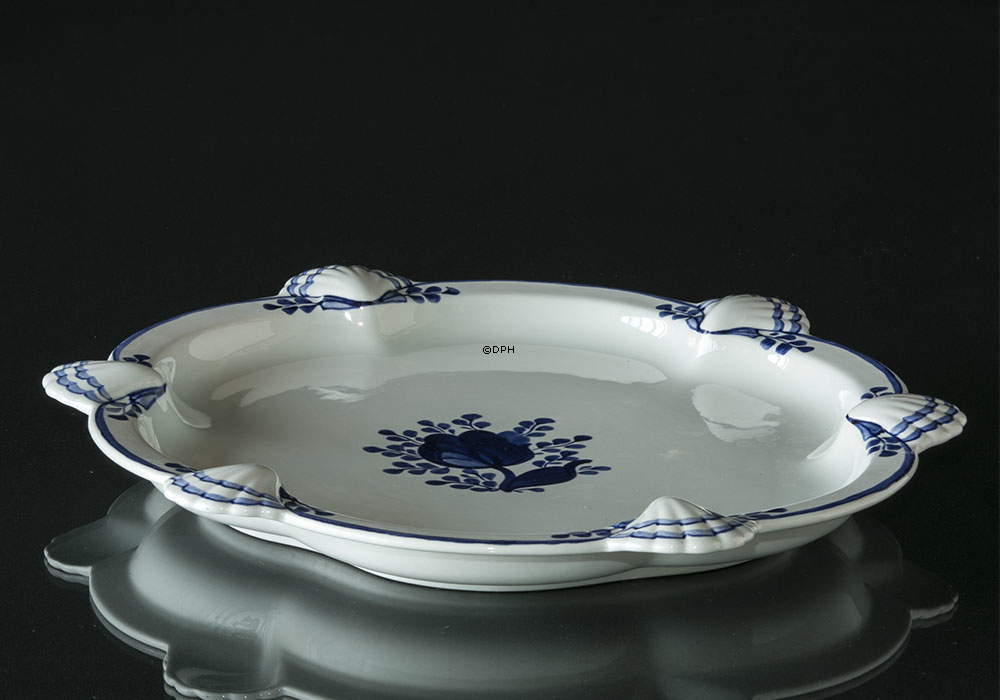 Royal Copenhagen/Aluminia  Tranquebar, blå, fad med muslinger nr. 11/1048