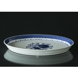 Royal Copenhagen/Aluminia Tranquebar, blå, ovalt fad nr. 11/1102