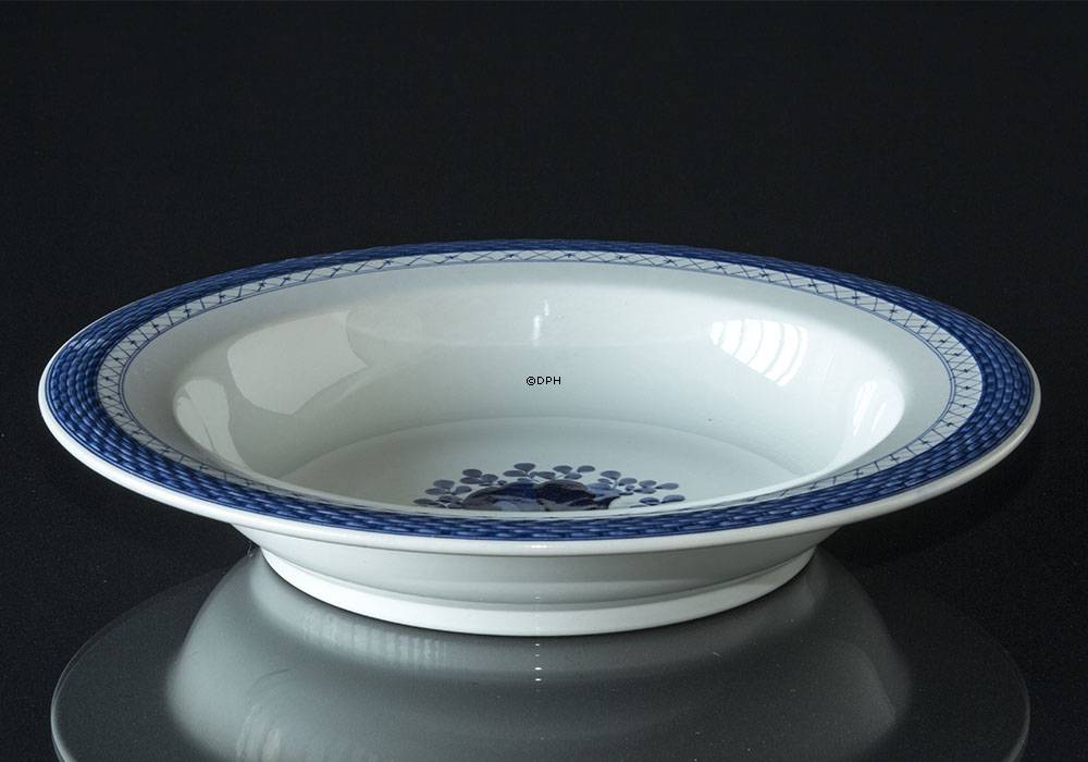 Royal Copenhagen/Aluminia  Tranquebar, blå, frugtskål nr. 11/1203, 33cm
