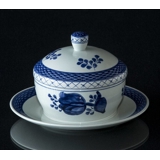 Royal Copenhagen/Aluminia Tranquebar, blå, smørskål nr. 11/1263