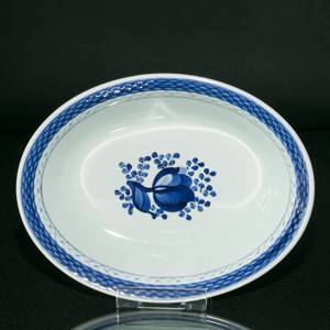Royal Copenhagen/Aluminia Tranquebar, blå, oval skål (længde 29,5cm) | Nr. 11-1411 | DPH Trading