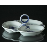 Royal Copenhagen/Aluminia Tranquebar, blue, Dish in three parts with handle no. 11/1432