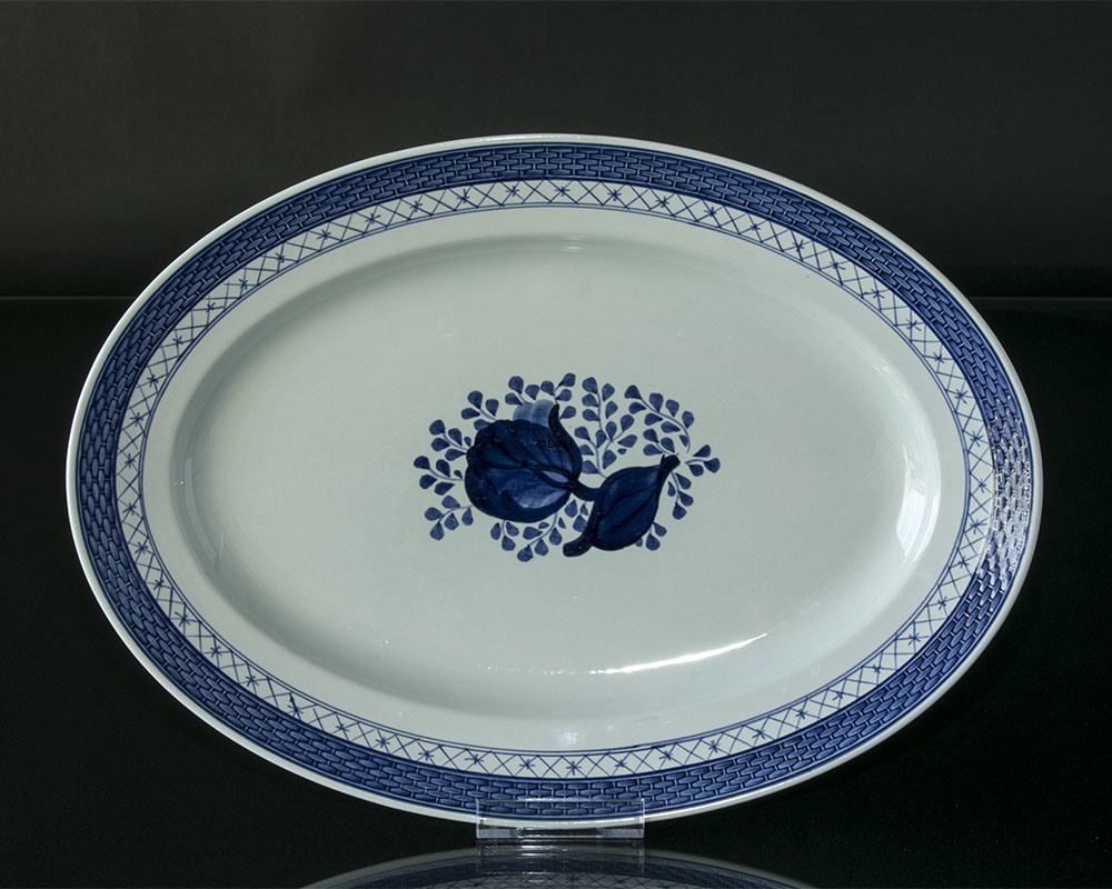 Royal Copenhagen/Aluminia  Tranquebar, blå, fad 43cm, nr. 930