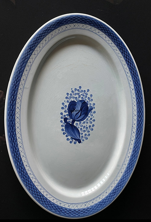 Royal Copenhagen/Aluminia  Tranquebar, blå, fad 51cm, nr. 931