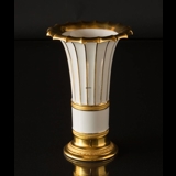 Royal Copenhagen Weiße Hetsch Vase mit Gold