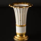 Hvid Hetsch vase med guld, Royal Copenhagen