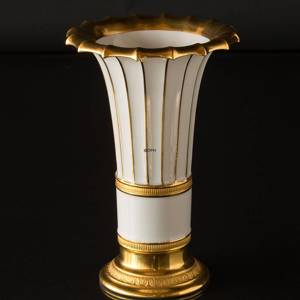 Hvid Hetsch vase med guld, Royal Copenhagen | Nr. 1100869-G | DPH Trading