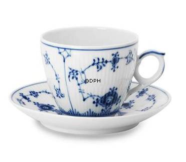 Musselmalet, riflet, espresso kop, indhold 10 cl., Royal Copenhagen