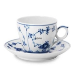 Musselmalet, riflet, espresso kop, indhold 10 cl., Royal Copenhagen