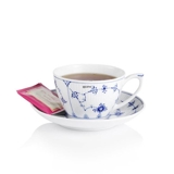 Blue Fluted, Plain, large tea cup and saucer, capacity 28 cl., Royal Copenhagen