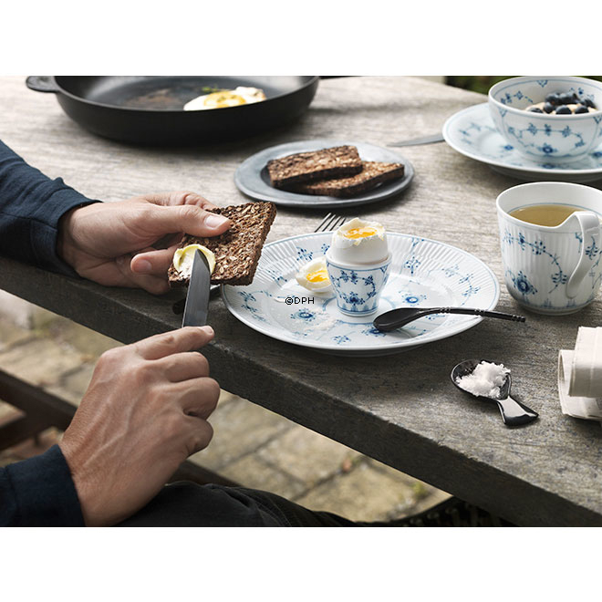 Musselmalet, riflet krus med høj hank, indhold 33 cl., Royal Copenhagen