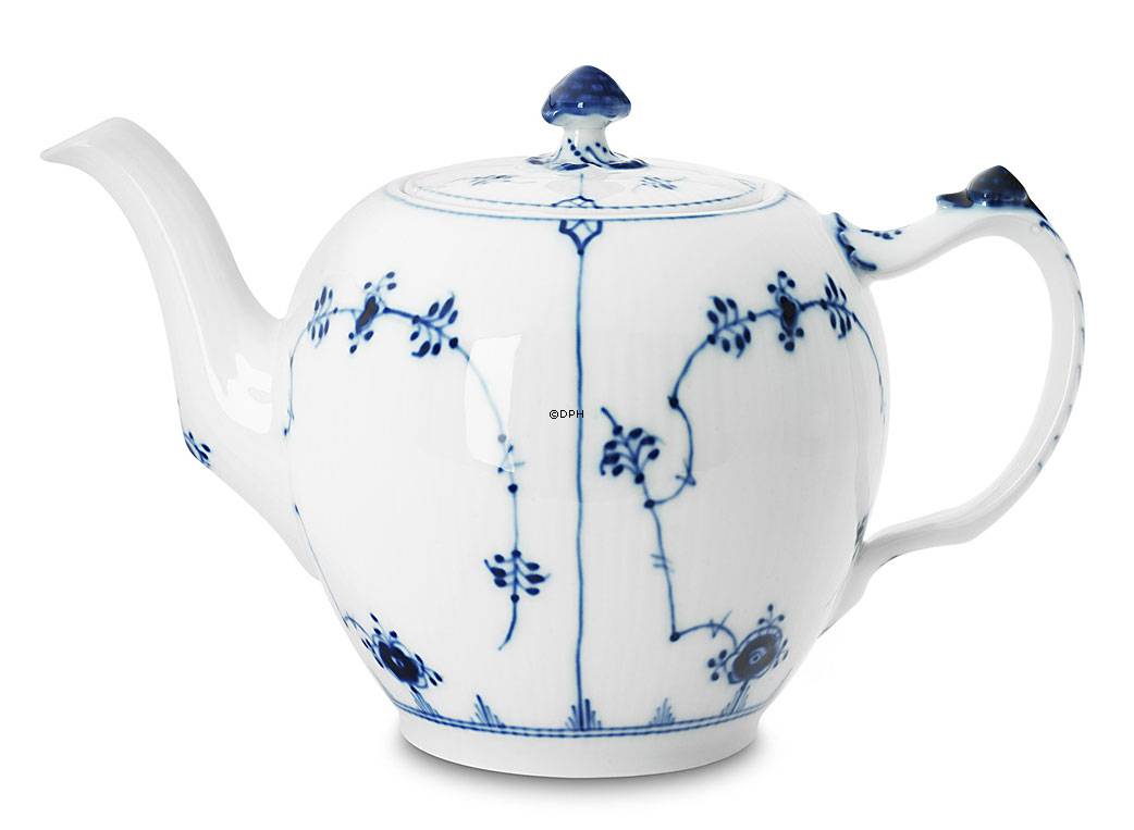 Musselmalet, riflet tekande, indhold 100 cl., Royal Copenhagen