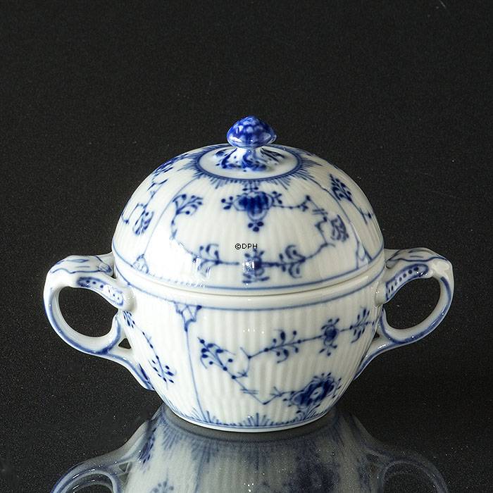 Musselmalet, riflet, sukkerskål nr. 1/428 ller 159, Royal Copenhagen