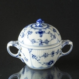 Blue Fluted, Plain, Sugar Bowl no. 1/428 or 159, Royal Copenhagen