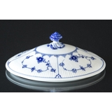 Blue fluted, fluted, LID for oval lid dish no. 1-283 (1101172), Royal Copenhagen