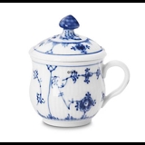 Blue Fluted, Plain, Mustard Pot with Cover no. 1/2364 or 198, Royal Copenhagen