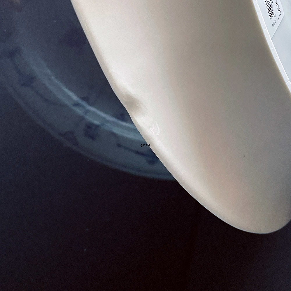 Musselmalet, riflet ovalt fad, Royal Copenhagen 37cm