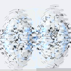 Musselmalet, riflet rundt kagefad nr. 1/319 eller 422, Royal Copenhagen 29cm
