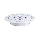 Musselmalet, riflet, fad på fod (lagkagefad), Royal Copenhagen 32cm