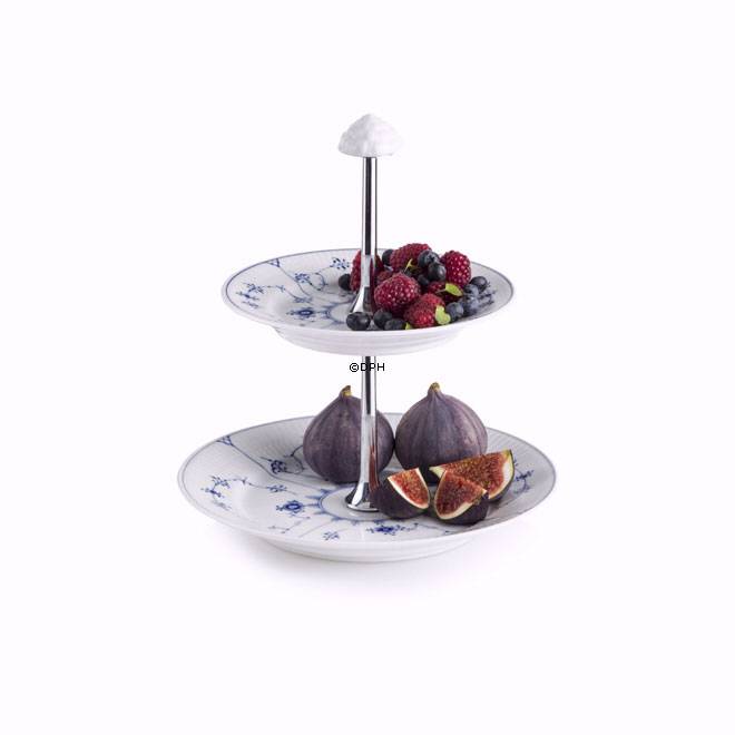 Musselmalet, riflet etagere, Royal Copenhagen