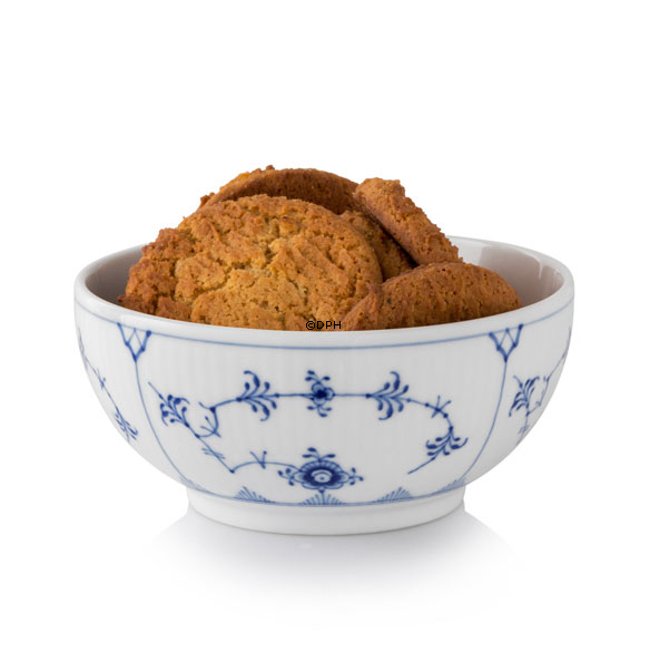 Musselmalet, riflet, skål, indhold 47 cl., Royal Copenhagen