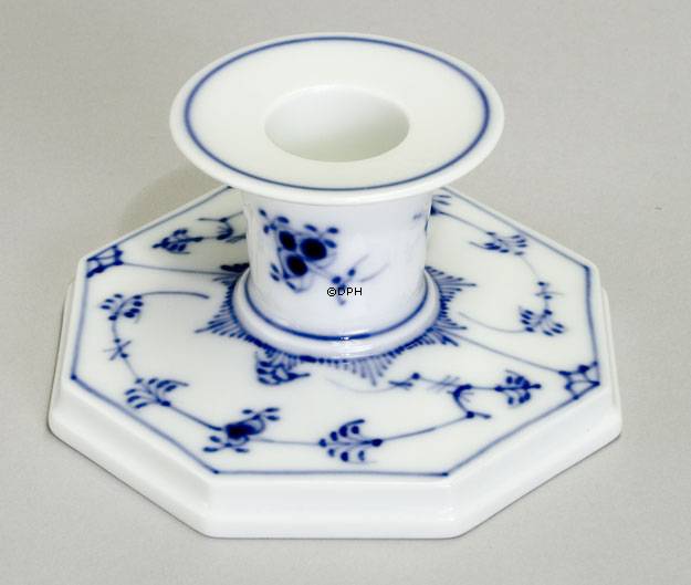 Musselmalet, riflet, lysestage nr. 1/3334 eller 501, lav, Royal Copenhagen