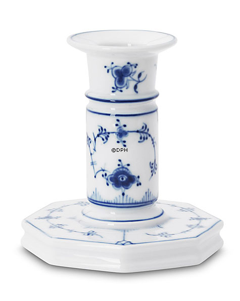 Musselmalet, riflet, stor lysestage nr. 1/3303 eller 502, Royal Copenhagen