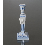 Blue Fluted, Plain, Candlestick, with Lion's Masks no. 1/15 or 503, Royal Copenhagen