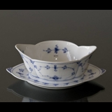 Blue Fluted, Plain, Souce Boat on Fixed Stand, capacity 45 cl., Royal Copenhagen