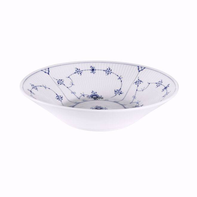 Musselmalet, riflet dyb tallerken, Royal Copenhagen 24cm