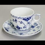 Blue Fluted, Half Lace, Tea Cup and saucer, capacity 20 cl., Royal Copenhagen