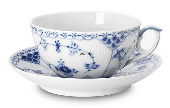 Musselmalet halvblonde tekop UDEN UNDERKOP nr. 081, indhold 20 cl., Royal Copenhagen