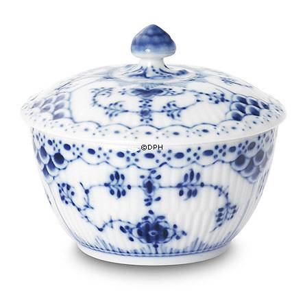 Musselmalet halvblonde sukkerskål nr. 1/657 eller 153, Royal Copenhagen