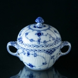 Blue Fluted, Half Lace, Sugar Bowl, Royal Copenhagen