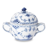 Blue Fluted, Half Lace, Sugar Bowl, Royal Copenhagen