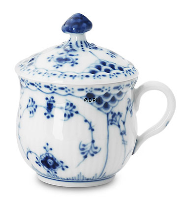 Musselmale halvblonde sennepskrukke nr. 1/744 eller 198, Royal Copenhagen