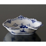 Blue Fluted , half lace, pickle dish