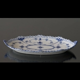 Blue Fluted, Half Lace, oval Pickle Dish no. 1/613 or 349, Royal Copenhagen 25cm