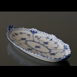 Blue Fluted, Half Lace, oval Pickle Dish no. 1/613 or 349, Royal Copenhagen 25cm