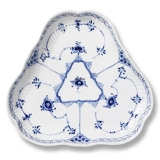 Musselmalet halvblonde trekantet kagefad nr. 1/515 eller 354, Royal Copenhagen 21cm