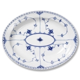 Musselmalet halvblonde oval fad 37 cm, Royal Copenhagen 31cm
