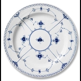 Blue Fluted, Half Lace, Round Serving Dish no. 1/539 or 376, Royal Copenhagen 33cm