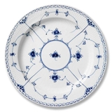 Blue Fluted, Half Lace, Round Serving Dish, Royal Copenhagen 33cm