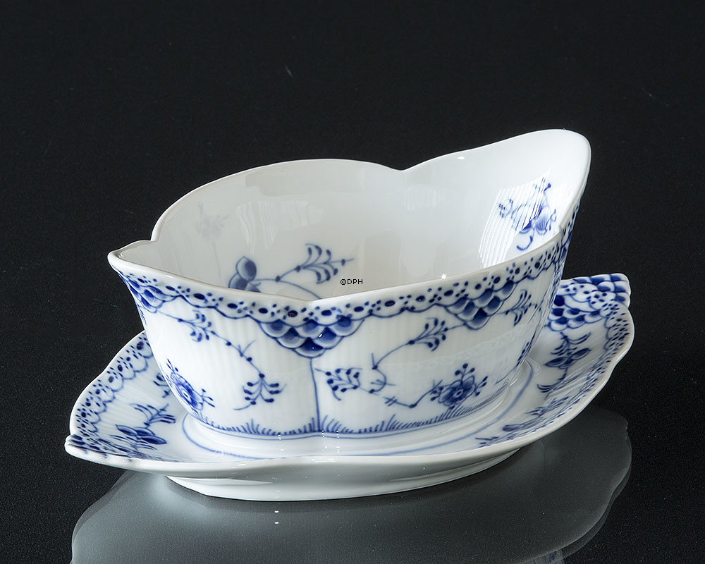 Musselmalet halvblonde sauseskål, indhold 40 cl., Royal Copenhagen