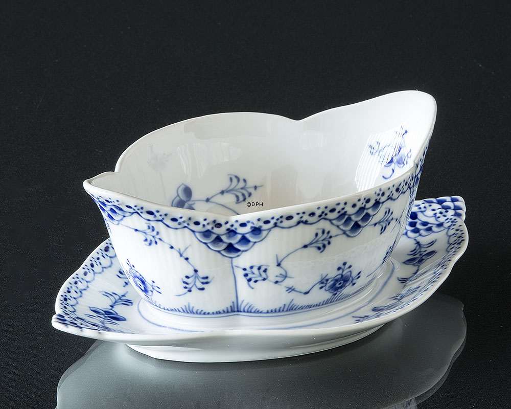 Musselmalet halvblonde sauseskål, indhold 40 cl., Royal Copenhagen